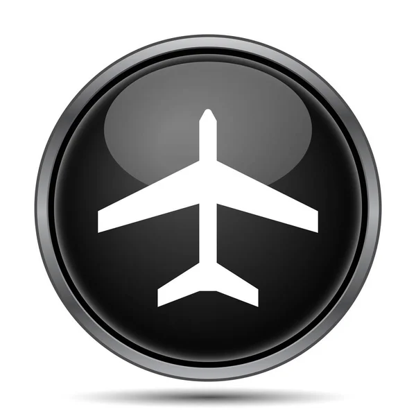 Plane Icon Internet Button White Background — Stock Photo, Image