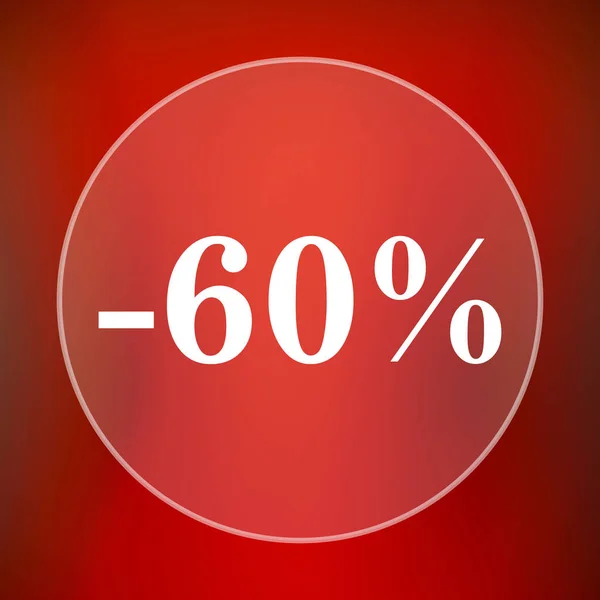 60 százalék kedvezményt ikon — Stock Fotó