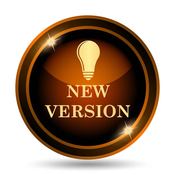 New Version Icon Internet Button White Background — Stock Photo, Image