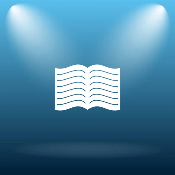 Икона Книги Кнопка Интернет Синем Фоне — стоковое фото