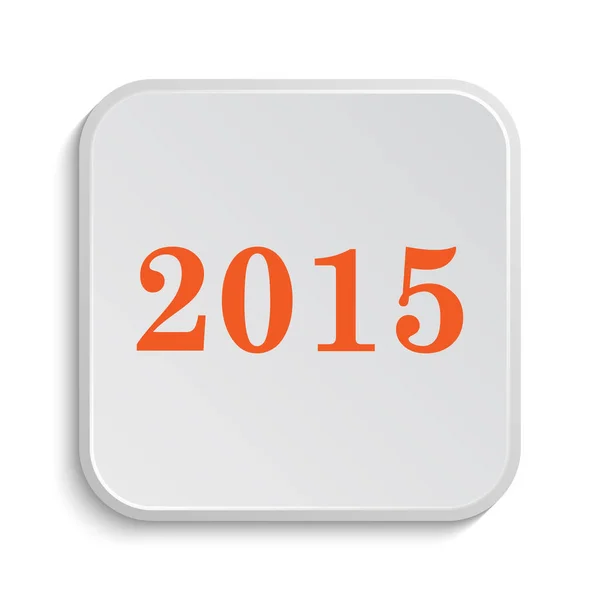 Rok 2015 Ikona Internet Tlačítko Bílém Pozadí — Stock fotografie