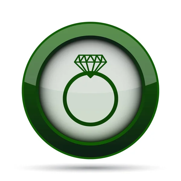 Diamond Ring Icon Internet Button White Background — Stock Photo, Image