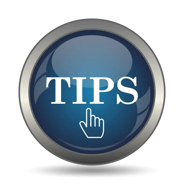 Tips Icon Internet Button White Background — Stock Photo, Image