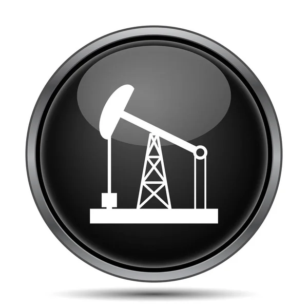 Значок Нефтяного Насоса Кнопка Интернет Белом Фоне — стоковое фото