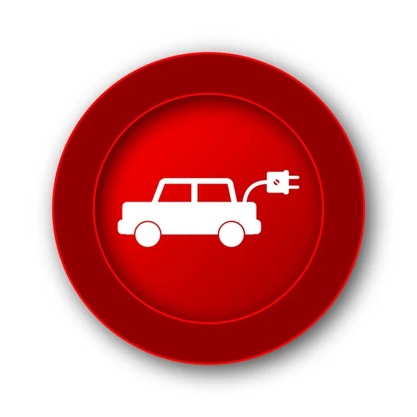 Електричний Автомобіль Icon Інтернет Кнопки Білому Тлі — стокове фото