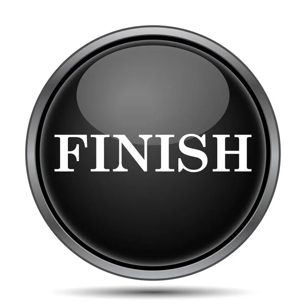 Finish Icon Internet Button White Background — Stock Photo, Image