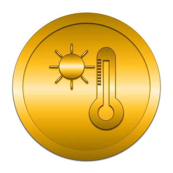 Ikon matahari dan termometer — Stok Foto