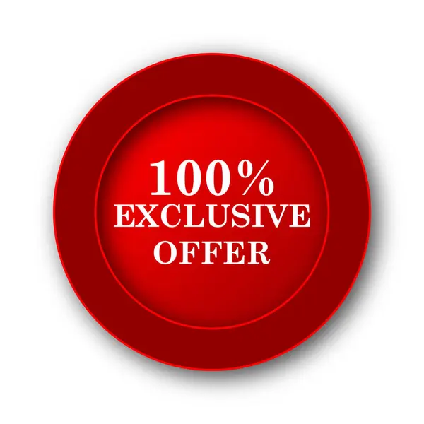 100% exclusive offer icon. Internet button on white background.