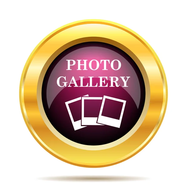 Photo Gallery Icon Internet Button White Background — Stock Photo, Image