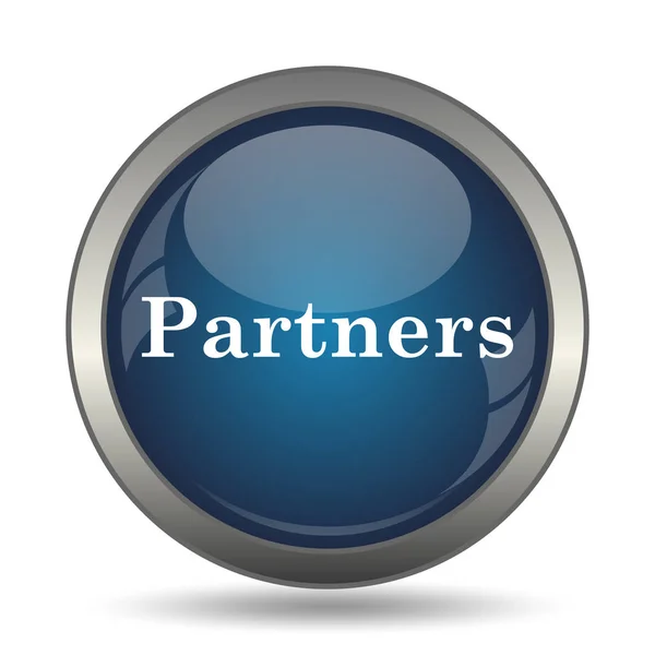 Ikona Partnerów Przycisk Internet Białym Tle — Zdjęcie stockowe