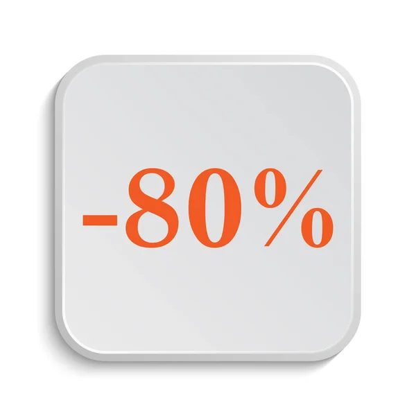 Percent Discount Icon Internet Button White Background — Stock Photo, Image