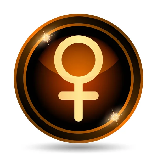 Female Sign Icon Internet Button White Background — Stock Photo, Image