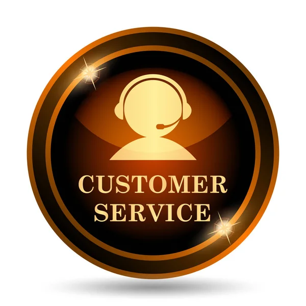 Customer Service Icon Internet Button White Background — Stock Photo, Image