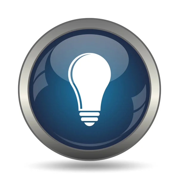 Glühbirne Ideensymbol Internet Taste Auf Weißem Hintergrund — Stockfoto