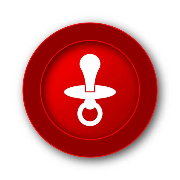 Pacifier Icon Internet Button White Background — Stock Photo, Image