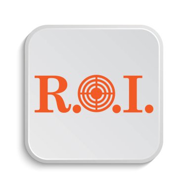 Yatırım getirisi simgesi. Beyaz arka plan üzerinde Internet düğmesi