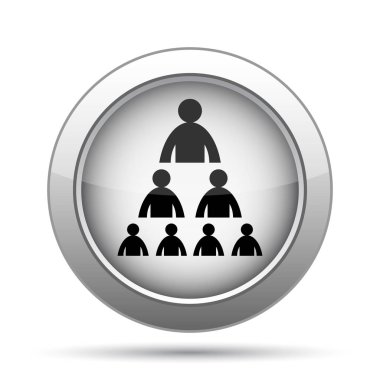 Kuruluş grafiği ile insanlar kutsal kişilerin resmi. Beyaz arka plan üzerinde Internet düğmesi