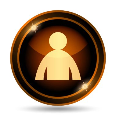 Kullanıcı profili simgesinin. Beyaz arka plan üzerinde Internet düğmesi