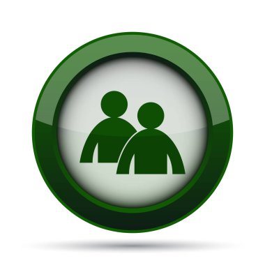 Danışmanlık simgesi. Beyaz arka plan üzerinde Internet düğmesi.