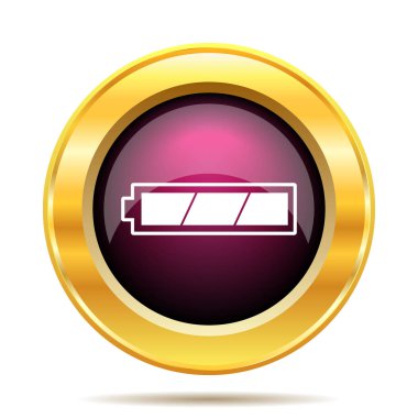 Tam şarjlı pil simgesi. Beyaz arka plan üzerinde Internet düğmesi