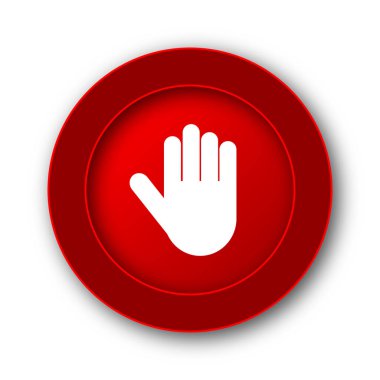 Simge durdurmak. Beyaz arka plan üzerinde Internet düğmesi.