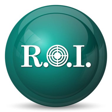 Yatırım getirisi simgesi. Beyaz arka plan üzerinde Internet düğmesi