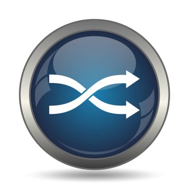 Karıştır simgesi. Beyaz arkaplanda internet düğmesi