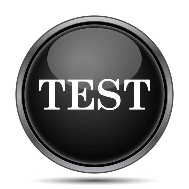 Test simgesi. Beyaz arka plan üzerinde Internet düğmesi