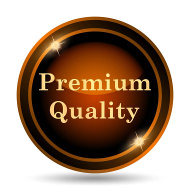 Premium kalite simgesi. Beyaz arka plan üzerinde Internet düğmesi