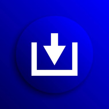 Simgesini indirin. Mavi arka plan Internet düğmesini