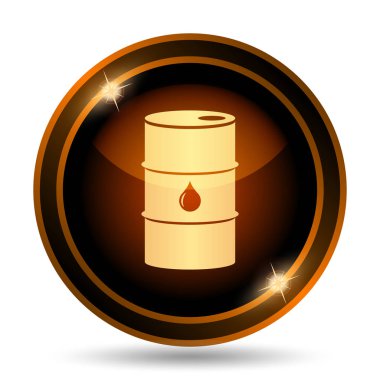 Petrol varil simgesi. Beyaz arka plan üzerinde Internet düğmesi