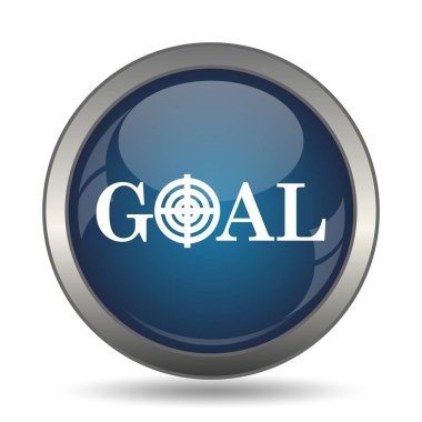 Hedef simgesi. Beyaz arka plan üzerinde Internet düğmesi