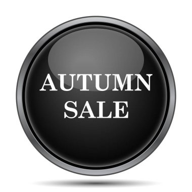 Sonbahar satış simgesi. Beyaz arka plan üzerinde Internet düğmesi