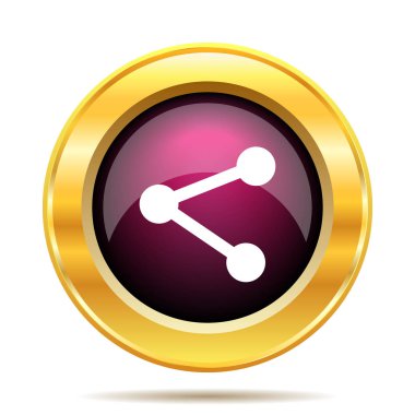 Sosyal Medya - bağlantı simgesi. Beyaz arka plan üzerinde Internet düğmesi