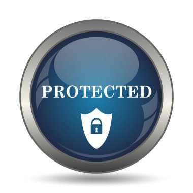 Korumalı simgesi. Beyaz arka plan üzerinde Internet düğmesi