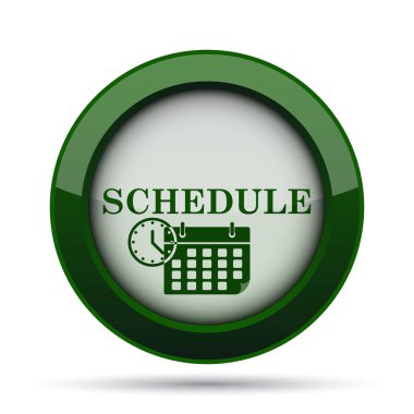 Zamanlama simgesini. Beyaz arka plan üzerinde Internet düğmesi.