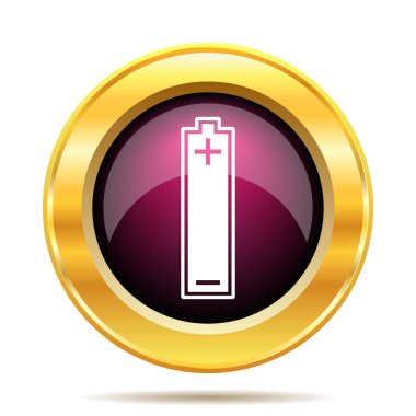 Pil simgesi. Beyaz arka plan üzerinde Internet düğmesi