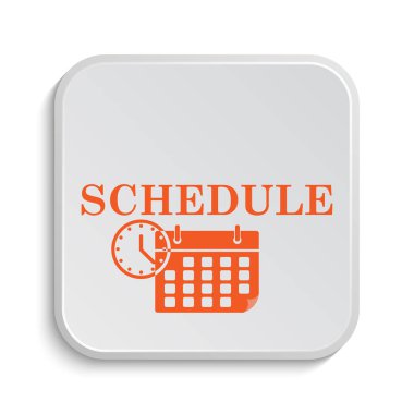 Zamanlama simgesini. Beyaz arka plan üzerinde Internet düğmesi