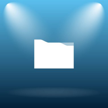 Klasör simgesi. Mavi arka plan Internet düğmesini.