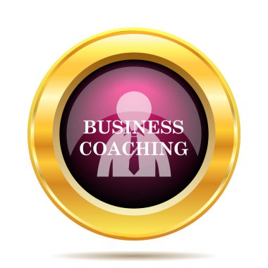 İş koçluk simgesi. Beyaz arka plan üzerinde Internet düğmesi