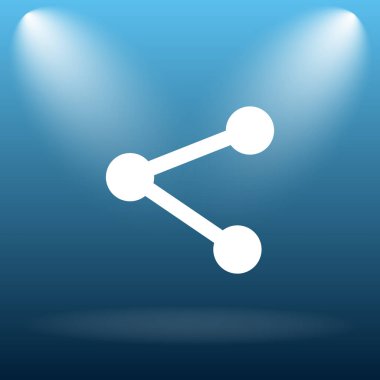 Sosyal Medya - bağlantı simgesi. Mavi arka plan Internet düğmesini.