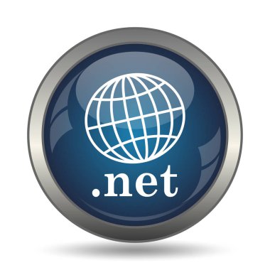 .NET simgesi. Beyaz arka plan üzerinde Internet düğmesi