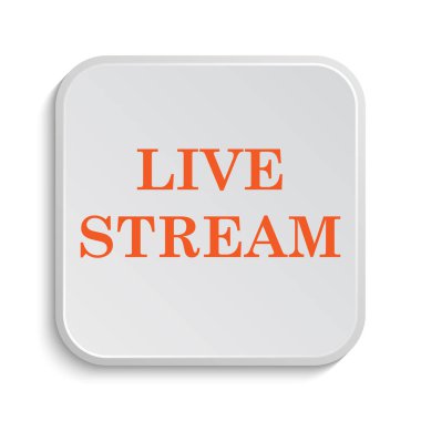 Canlı akışı simgesi. Beyaz arka plan üzerinde Internet düğmesi