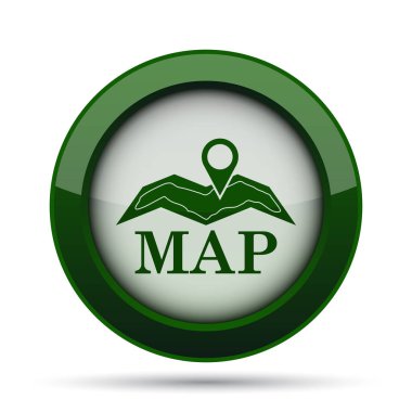 Harita simgesi. Beyaz arka plan üzerinde Internet düğmesi.