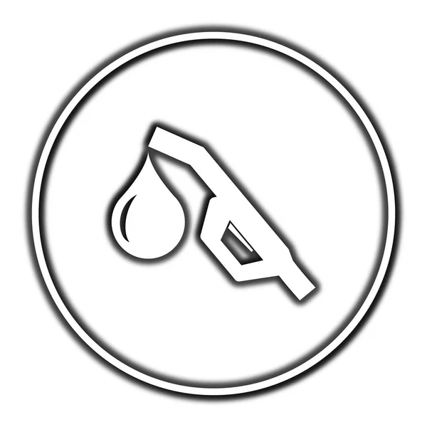 Benzinpumpe Zapfpistole Symbol Internet Taste Auf Weißem Hintergrund — Stockfoto