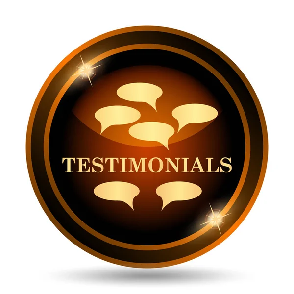 Testimonials Icon Internet Button White Background — Stock Photo, Image