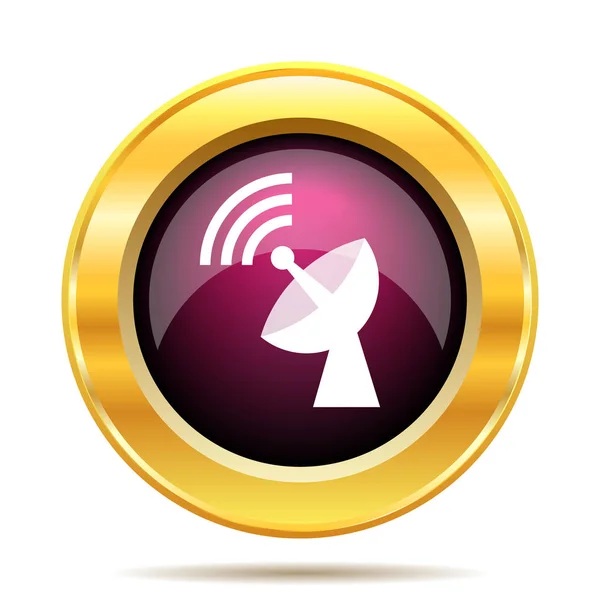 Wireless Antenna Icon Internet Button White Background — Stock Photo, Image