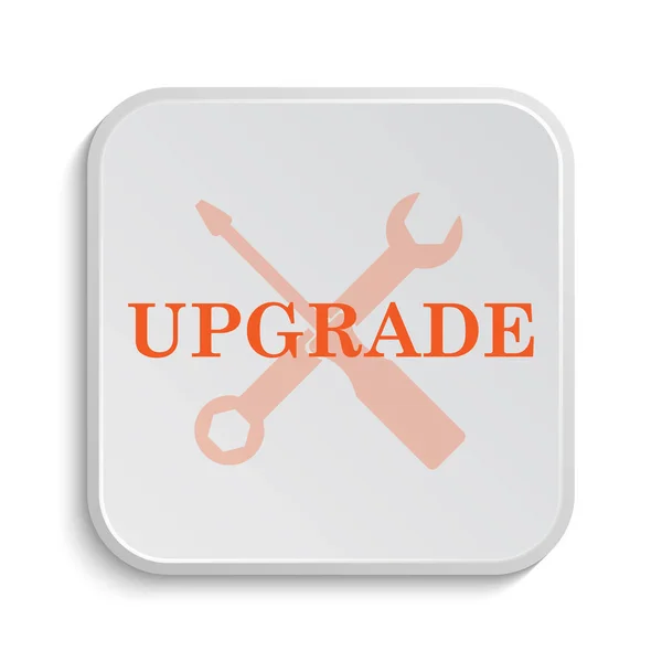 Upgrade Pictogram Internet Knop Witte Achtergrond — Stockfoto