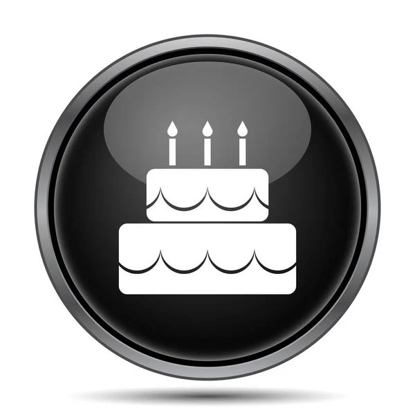 Cake Icon Internet Button White Background — Stock Photo, Image