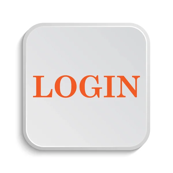 ログイン アイコン 白い背景の上のインター ネット ボタン — ストック写真